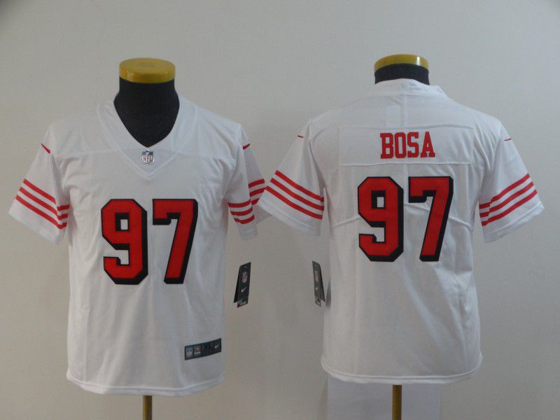 Youth San Francisco 49ers #97 Bosa White Nike Vapor Untouchable Limited Player NFL Jerseys->oakland raiders->NFL Jersey